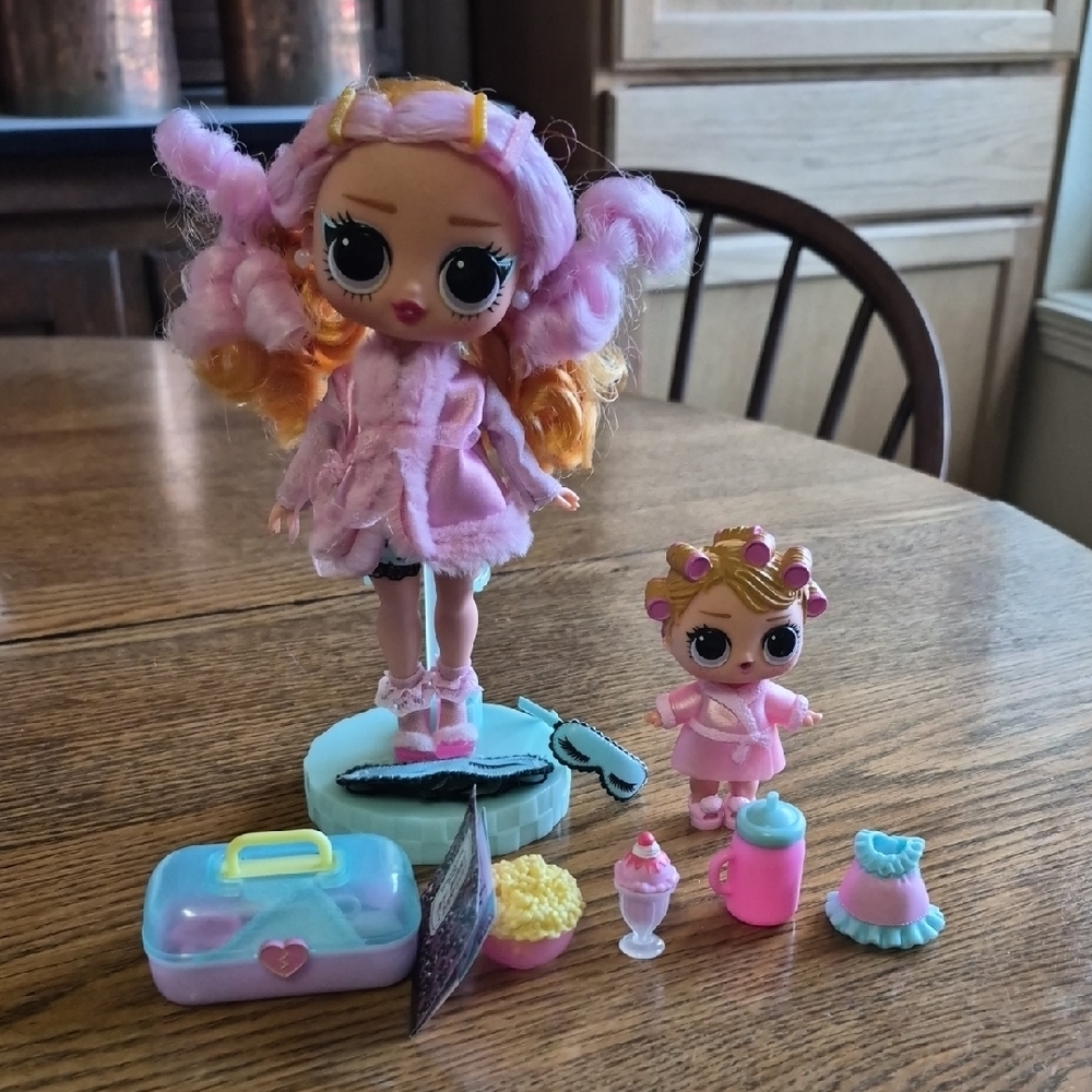 LOL Surprise Doll Set - Pink & Peach Hair Duo with Accessories
